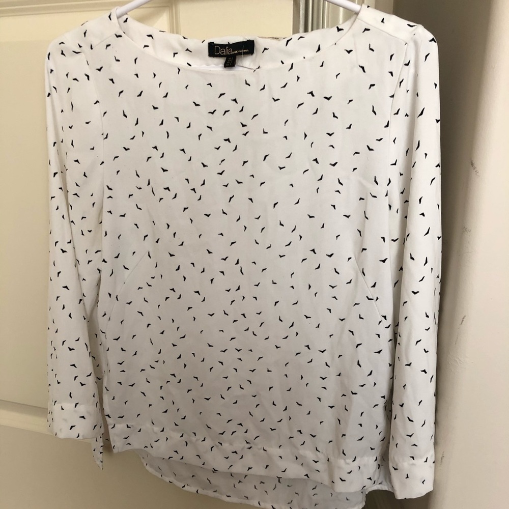 Dalia Bird Print Blouse Size S